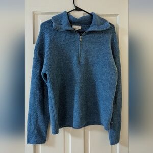 J. Crew Women's Zip-Up Sweater in Blue